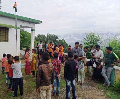 Celebrated 74th Independence Day with simplicity in Makhlogi, Dharkaria and Kandisau