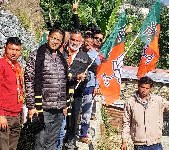 मिशन 2022: हर घर भाजपा के कार्यक्रम के तहत ग्राम खेमड़ा में जनता मिलन