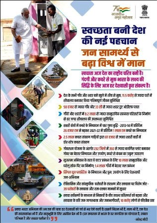 स्वच्छता के क्षेत्र में भारत आज नित नई गाथाएं लिख रहा है: प्रधानमंत्री मोदी