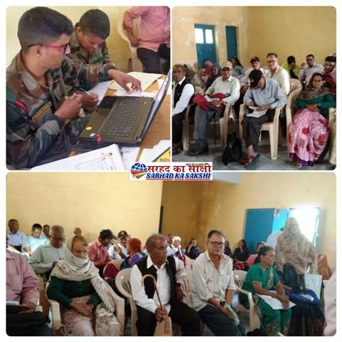 गजा बारातघर में गढ़वाल राइफल की सतत मिलन टीम ने सुनी पूर्व सैनिकों की समस्याएं