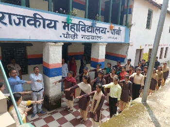 राजकीय महाविद्यालय पाबौ में हिमालय बचाओ अभियान