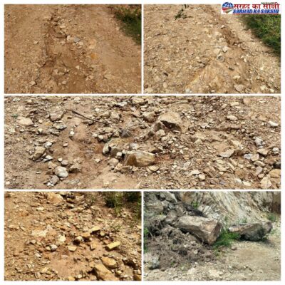 गढ्ढों में तब्दील छाती मोल्ठा, गजा नकोट रानीचौरी मोटर मार्ग खतरों को दे रहे न्यौता