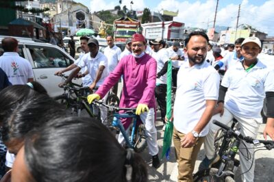 राष्ट्रीय पोषण मिशन के तहत आयोजित पोषण अभियान साइकिल रैली में विधायक व जिलाधिकारी ने किया प्रतिभाग