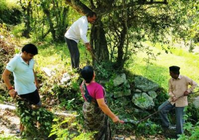 स्वच्छता ही सेवा पखवाड़ा के तहत कोठी मल्ली में चलाया सफाई अभियान