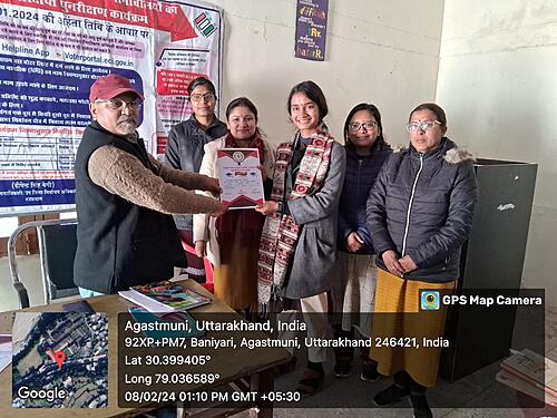 वोट जैसा कुछ नहीं, वोट जरूर डालेंगे हम” विषय पर महाविद्यालय अगस्त्यमुनि में भाषण प्रतियोगिता