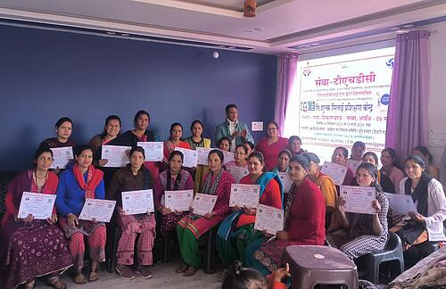 प्रशिक्षण समापन पर महिलाओं को स्वरोजगार के लिए किया प्रेरित