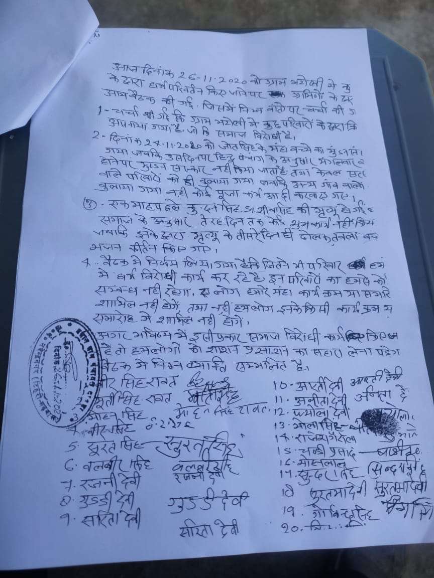 चिंता जनक: धर्मांतरण पर जिलाधिकारी से कार्यवाही की मांग