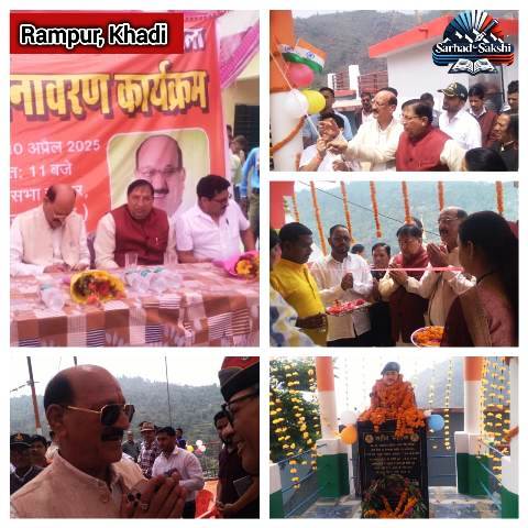 अमर शहीद सूबेदार अजय रौतेला की प्रतिमा का भव्य अनावरण, मां कुंजापुरी मंदिर का भी हुआ उद्घाटन 