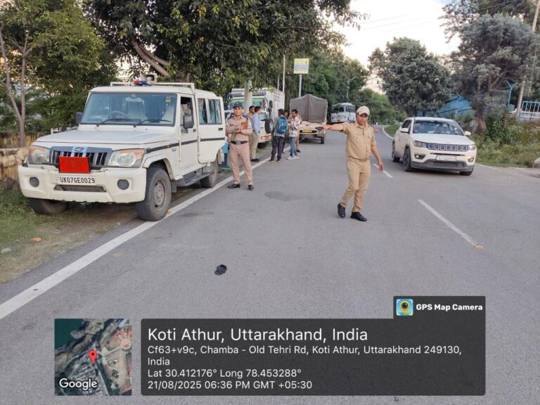 टिहरी–कोटि में सघन चेकिंग अभियान: 19 वाहनों के चालान, 05 सीज