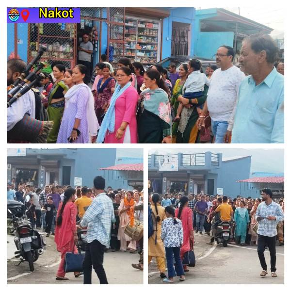 नकोट में चम्बा क्षेत्र पंचायत की नव निर्वाचित कनिष्ठ उप प्रमुख सरोज मखलोगा का भव्य अभिनन्दन, फूल मालाओं से लदीं, गूंजे गगनभेदी जयकारे