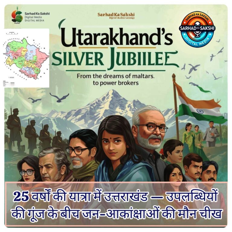 उत्तराखंड की रजत जयंती: शहीदों के सपनों से सत्ता के सौदागरों तक — क्या यही था राज्य निर्माण का लक्ष्य?
