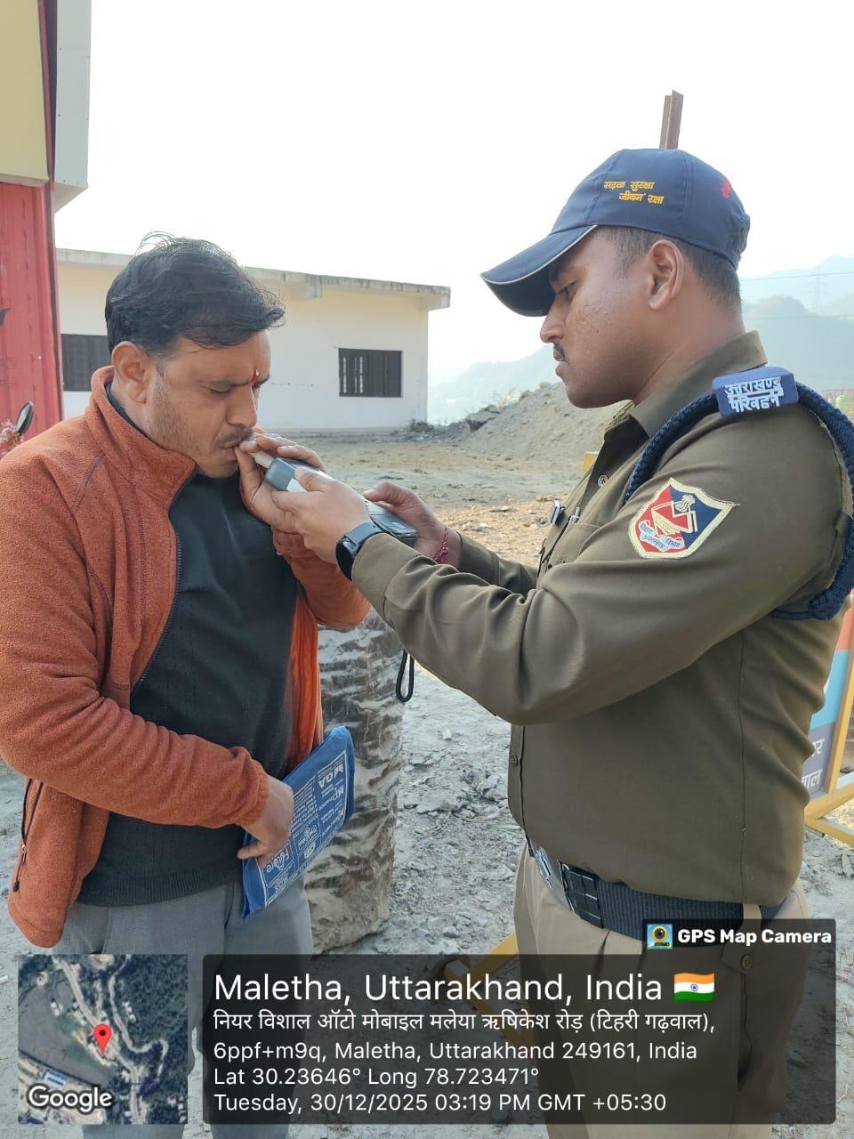 शराब पीकर वाहन चलाने पर सख्त कार्रवाई, चालक गिरफ्तार, वाहन सीज