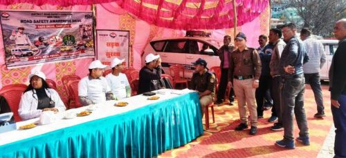 सड़क सुरक्षा माह–2026 के समापन पर चालकों हेतु स्वास्थ्य परीक्षण शिविर आयोजित
