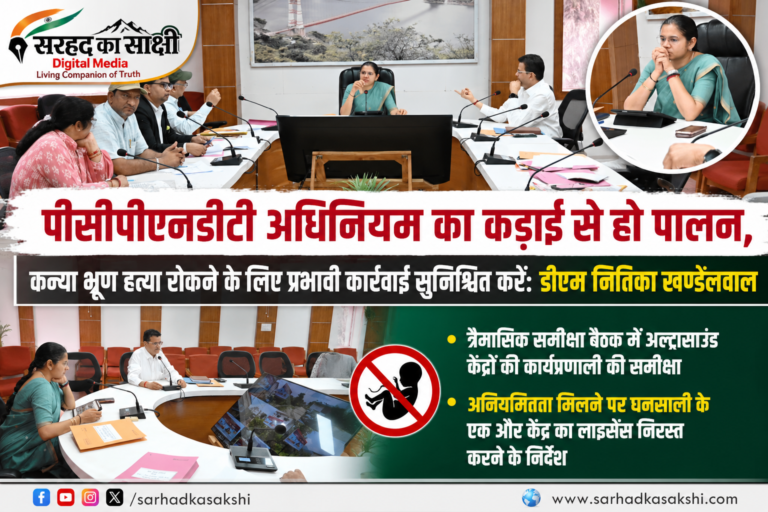 पीसीपीएनडीटी अधिनियम का कड़ाई से हो पालन, कन्या भ्रूण हत्या रोकने के लिए प्रभावी कार्रवाई सुनिश्चित करें: डीएम नितिका खण्डेलवाल