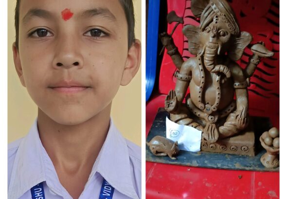 मूर्ति कला प्रतियोगिता में वंश नेगी ने प्रांत में हासिल किया प्रथम स्थान