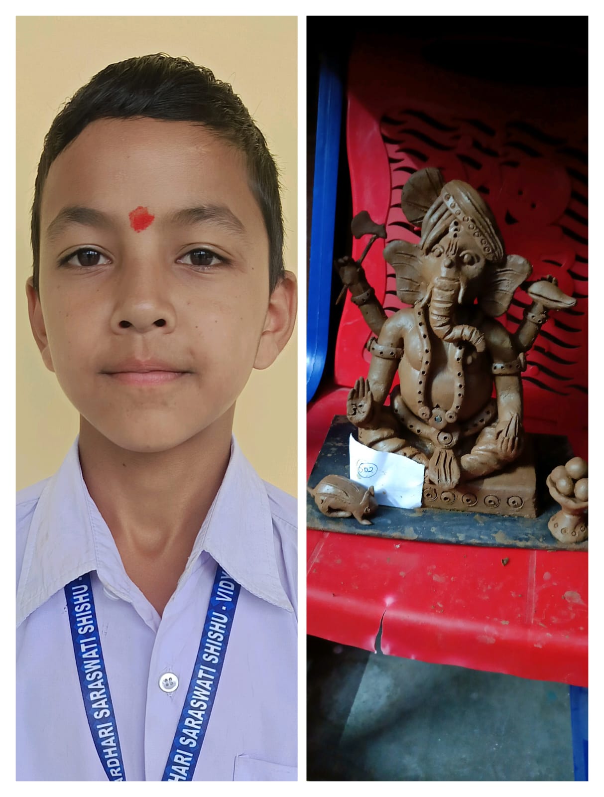 मूर्ति कला प्रतियोगिता में वंश नेगी ने प्रांत में हासिल किया प्रथम स्थान