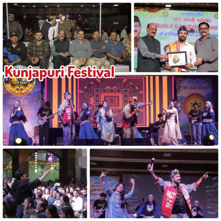 कुंजापुरी मेले की चौथी सांस्कृतिक संध्या में सुदेश लहरी और राजीव ठाकुर ने गुदगुदाया